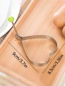 3pcs Stainless Steel Heart Shaped Egg Rings, Creative Egg Mold, Egg Cooking Mold - Silver - View 10