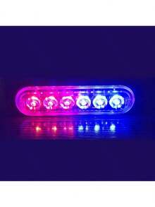 1par Lateral Faro Led Barra Estrobo Patrulla 16 Función Moto - Rojo y azul - Ver 2