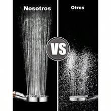 5'' Cabezal de Ducha de Mano, 5 Modos Ducha de Gran Caudal, Cromo de Cabezal de Ducha de Alta Presin, Regaderas para Bao con Manguera de 6, 5ft Soporte y Cierre de Agua con un Toque, para Bao Hotel etc - Modelos con filtro - Ver 3
