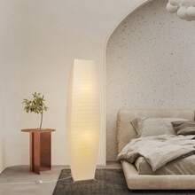 HonoDing Paper Floor Lamp, Japanese Lamp With Rice Paper Lantern Shade, Lamp For Living Room, Minimalist Style Corner Floor Lamp For Bedroom, Lamparas Para Sala, Office Christmas Decorative Lights(No Bulb) - Xem 2