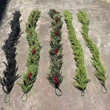 زينة طاولة من النباتات الخضراء لعام 2025، إكليل عيد الميلاد وديكور الكرمة العصري، قطعة مركزية لديكور عيد الميلاد