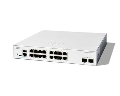  Cisco Catalyst 1200-16T-2G Smart Switch, 16-Port GE, 2x1 GE SFP, eingeschränkter lebenslanger Schutz (C1200-16T-2G)