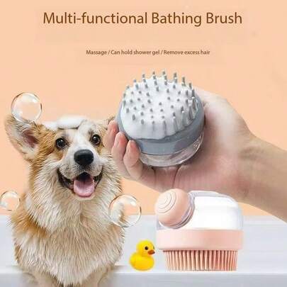 Pet Bath Brush Scrub Tool, Cat Grooming Magic Tool, Special For Poodles And Golden Retrievers, Dog Cleaning Supplies, Dog Brush
