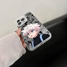 Funda para teléfono móvil de niño de cabello blanco para iPhone 16 15 14 13 12 11 Pro Max X XR XSMAX 8 34 Plus, cubierta trasera anti-caída y mate - Negro - Ver 1