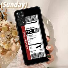 Boarding Pass Flight Ticket Cover compatible with Xiaomi Redmi Note 13 Pro 9 10 11 12 14 Pro 11S 12S Case compatible with Redmi 13C 14C 10C 12C, Cover compatible with  17 pro hülle,  17 pro max hülle,  17 hülle,  16 pro hülle - XXX1884 - Übersicht 5
