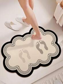 Bathroom Mat, Silica Gel Non-Slip Absorbent Quick Dry Foot Pad, Anti-Slip Anti-Fall, Easy Care Bathroom Carpet - Multicolor - View 1