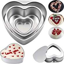 Set di teglie per torte a più strati in alluminio con strato antiaderente rimovibile - adatto per forni e lavastoviglie, riscaldamento uniforme, adatto per la panificazione professionale e domestica - torte a più strati, cupcake, compleanni/matrimoni/San Valentino