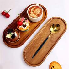 Trays, Multi-Style Trays, Multipurpose Wooden Trays - Suitable For Placing Snacks, Cakes, Bread, Fruits And Tea - Ideal For Home Kitchen, Gatherings And Afternoon Tea, Can Also Hold Jewelry, Necklaces, Rings