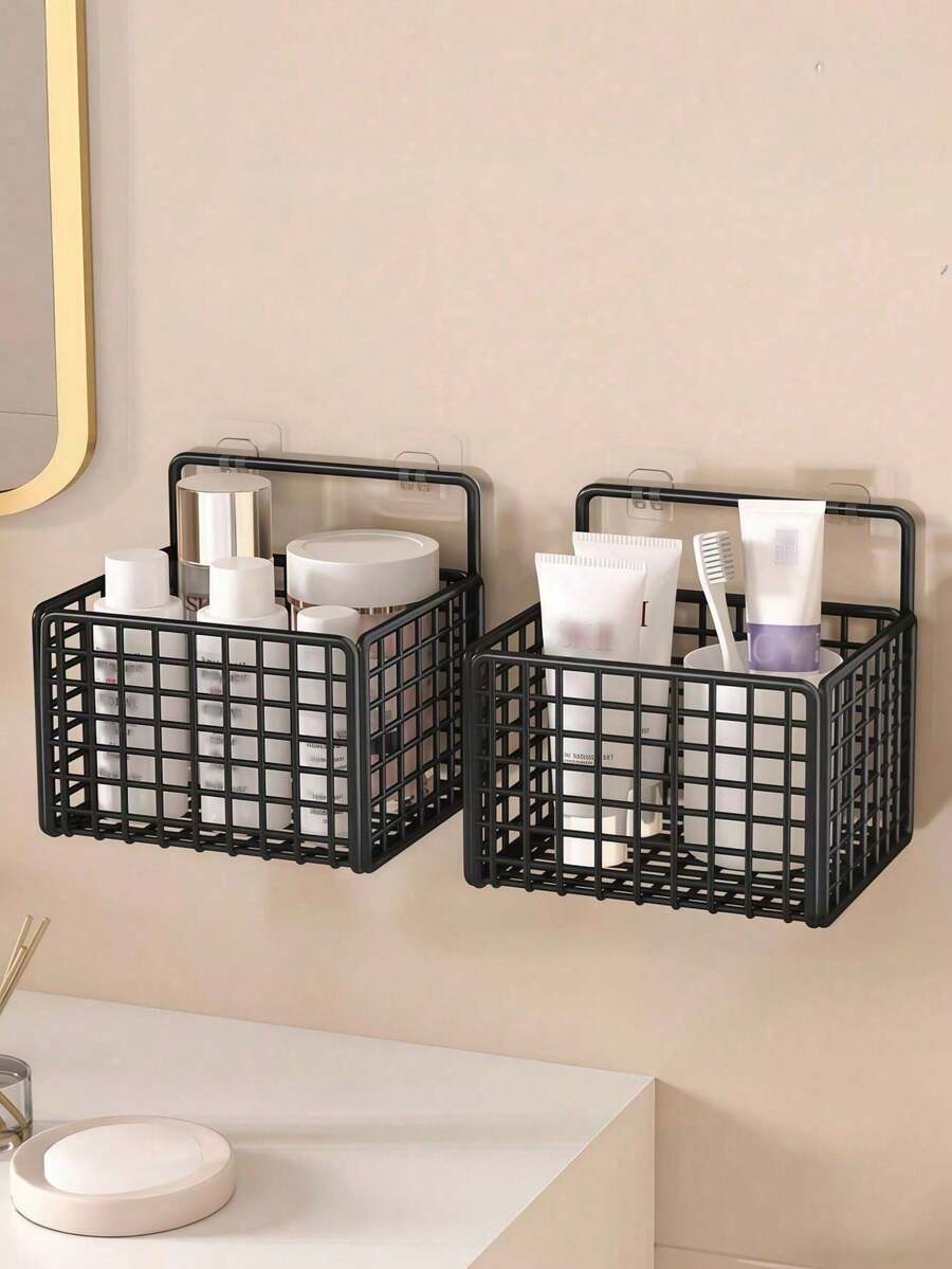 1/2pcs Narrow Grid Rack, Narrow Grid Storage Rack, Slim Gap Drain Grid, Fine Mesh Storage Net, Multi-Function Hollow Storage Net, For Kitchen Gap, Narrow Countertop Storage, Storing Condiments, Utensils, Cleaning Tools, Bathroom Storage For Toiletries, Skincare, Shower Items, Hollow Drain Anti-Moisture