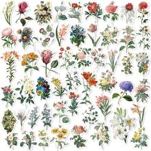 EstiloTendenciaLumbor37 53 Piezas Pegatinas De DecoracióN Floral TranslúCidas Pegatinas Impermeables Varias Plantas CalcomaníAs De Flores Diario Diario ÁLbum De Recortes (Flor)Calidad PremiumVersióN Mejorada - B-Amarillo - Ver 9