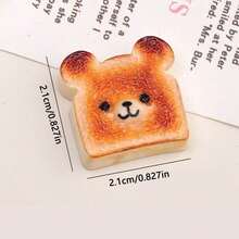 6 piezas/10 piezas Imanes de refrigerador de resina con diseño de tostada de dibujos animados, pegatinas magnéticas creativas, imanes decorativos lindos, imanes de refrigerador personalizados, adecuados para la cocina, la oficina, la pizarra, el gabinete de almacenamiento y el lavavajillas, decoración del hogar y la cocina, recuerdos de fiesta