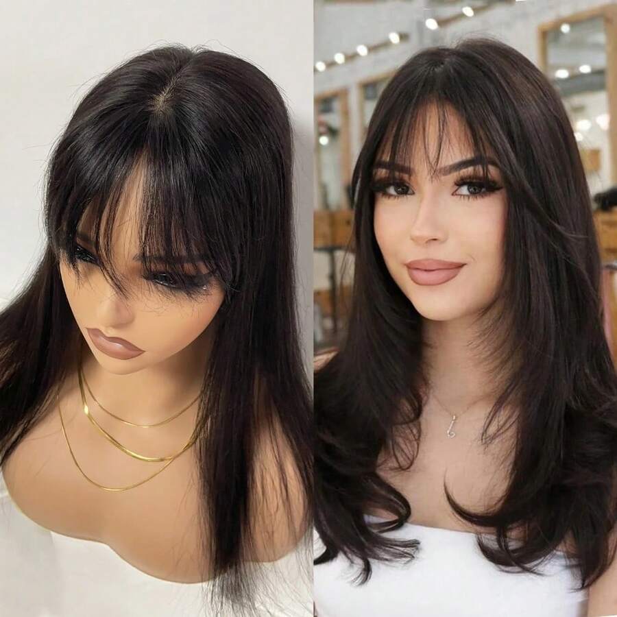Toupee Hairpieces For Women, 10 Inch Hairpieces For Women, Human Hair With Thinning Hair, Dark Brown, No Bangs - P4-27 - 查看 1