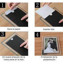 5 Piezas Marcos para Fotos de Acrlico, Marcos de Fotos de Alta Transparencia, Porta Retratos para Fotos, Pared, Escritorio, Hogar, Oficina5x7inch - 5x7 pulgadas - Ver 6