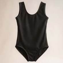 Girls' Leotard Tank Top Uniform Ballet Jazz Gymnastics Colorful 04 To 14 - 黑色 - 查看 2