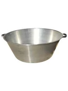 cazo #40 cm acero pulido incluye espumadera . para frituras, donas, plátanos fritos, churros. apto para estufas o parrillas de mesa que usan gas LP. - Gris Claro - Ver 4