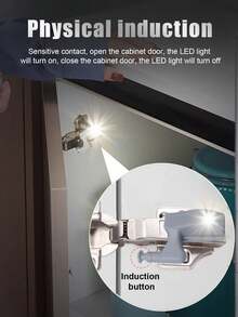 LED Novelty Hinged Lamp, Home Use, Daily, Bedroom, Room, Cabinet, Kitchen, Cupboard, Furniture Hardware, Warm Light, White Light, Easy Installation, Decorative Wardrobe Light - Multicolor - View 3