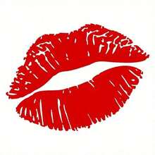 1pc Waterproof Sexy Lip Print Car Sticker Kiss Marks Decal For Rear Side Windows Body Adds Flair To Your Car Or Motorcycle BYIE - Red - View 3