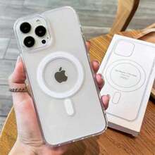 Funda Transparente Magsafe Con Animacion De Carga Inalambrica Magnetica Para Ip 16 15 14 13 12 11 - Trong suốt - Xem 6