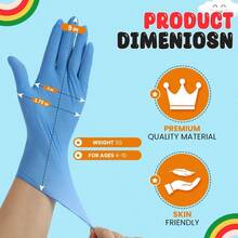- Guantes desechables para nios de 4 a 10 aos, para manualidades, pintura, jardinera, limpieza, cocina, piezas 50 juegos - XS - Ver 3