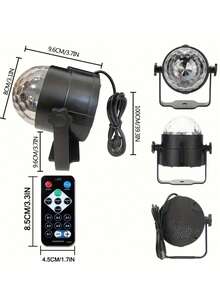 1 Pc RGB Disco Ball Light - 7 Lighting Modes, Perfect For Parties, Festivals, Birthdays & Gifts, USB Powered1pc Magic Ball Projection Light RGB Disco Ball Light, Bringing Parties To Life - 7 Mode Remote Control, The Perfect Ideal Party Atmosphere Light! Suitable For Family Room Dances, Birthday Parties, Bars, Karaoke, Weddings, Etc.! - 多色光 - 查看 8