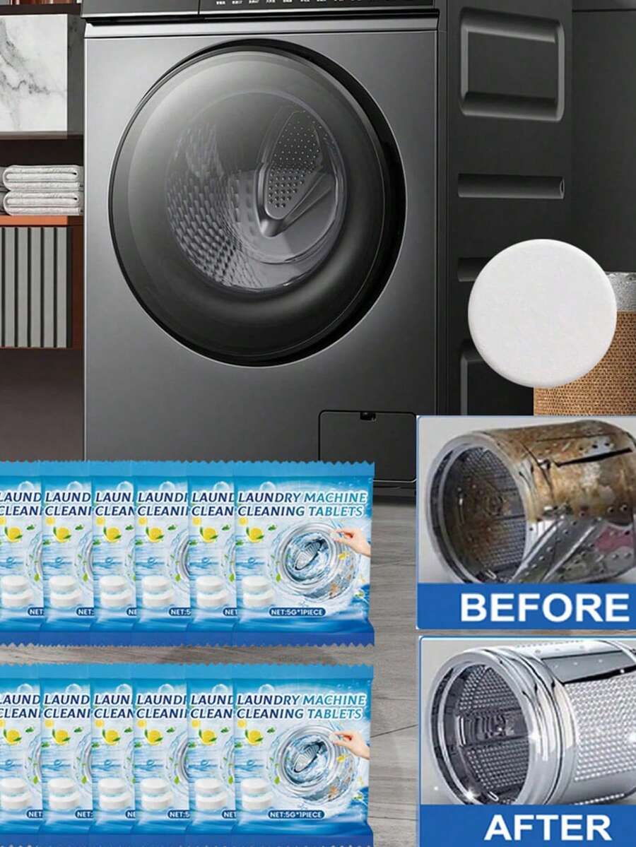 5/10/20pcs Washing Machine Cleaner, Powerful Washing Machine Cleaning Tablets For Deep Cleaning And Deodorizing, Strong Stain Removal And Good Cleaning Effect, Making The Inner Tub Of The Washing Machine Cleaner - Multicolor - View 1