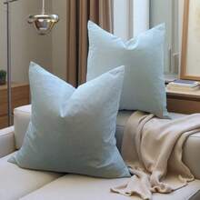 1/2pcs Feather & Down Filled Pillow Insert, Size 14*21/18*18/20*20/21*21 Inches, Soft & Fluffy Rectangular Pillow, 100% Cotton Pillowcase, Decorative Square Throw Pillow, Suitable For Sofa & Bed - White - White - View 14