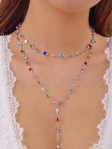 1 buc colier lung elegant pentru femei, stil retro european la modă