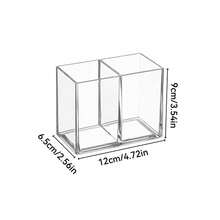 1pc Transparent Acrylic Cosmetic Brush Holder, Desktop Vanity Organizer For Lipstick, Eyebrow Pencil, Skin Care Products And Makeup Mirror