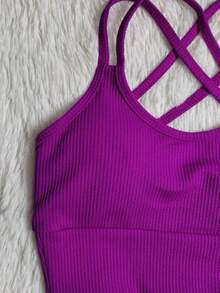 ANARRUGA Cropped Top For Gym Everyday - Rosa Roja - Ver 3