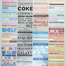 1 Roll English Letter Phrase PET Decorative Adhesive Tape, Suitable For Notebook Decoration, Scrapbooking, Phone Case Decor, Water Bottle Decor, Waterproof And Tear-Resistant, Magazine Collage, Basic English Letter Planner Sticker Tape - Multicolor - View 8