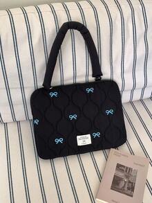 Schöne Laptop-Tasche mit Schleifenstickerei, 13/14 Zoll, 15/15,6 Zoll, Schulter-Laptop-Innentasche, Laptop-Hülle, Laptop-Cover für Frauen und Männer, Reiseaccessoires - Verschiedenfarbig - Übersicht 20