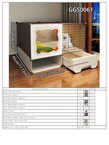 Small Dog Cage With Potty, Indoor Home Use Small Dog Villa, Small Pet Cage - Multicolor - View 13