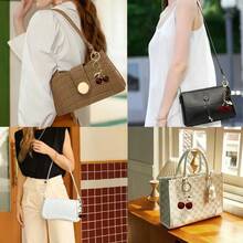 Golden Cherry Bag Charm - Resin Keychain Accessory With Red Cherry Design, Round Shape For Decorating Handbags (Red) Christmas Gift