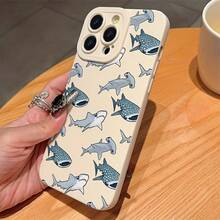 Fundas de Teléfono Antigolpes de TPU con Diseño de Tiburón Blanco Antiguo para Protección Completa y Precisa del  - Funda Vintage Retro - Multicolor - Ver 3