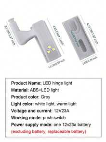 LED Novelty Hinged Lamp, Home Use, Daily, Bedroom, Room, Cabinet, Kitchen, Cupboard, Furniture Hardware, Warm Light, White Light, Easy Installation, Decorative Wardrobe Light - Multicolor - View 11