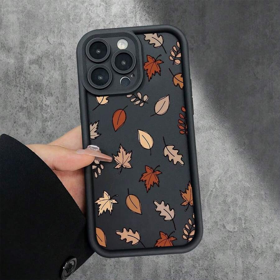 Funda para teléfono: Hojas de otoño cayendo, diseño creativo de dibujos animados, nueva funda con patrón de ojo celestial y escalera, divertida, simple, moderna, unisex, regalo ideal para fiestas, compatible con iPhone - Color 1 - Ver 1