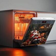 Autocollants magnétiques, Père Noël et cadeaux de Noël Lave-vaisselle, Autocollants pour réfrigérateur, Coussins de protection pour cuisinière, Améliorent la durabilité et l'apparence des appareils ménagers, Autocollants adhésifs, Robustes et ne se décollent pas, Convient pour le réfrigérateur, le lave-vaisselle, le stérilisateur, la machine à laver