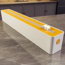 Dispenser de folie alimentară de bucătărie în stil clasic, cu folie de aluminiu și cutie de tăiere a foliei alimentare, suport pentru tăierea pungilor alimentare, saci de gunoi, convenabil pentru bucătărie, rafturi de depozitare a pungilor de plastic - 801 Clasic - Vizualizare 7