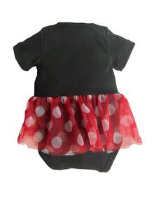 Disney Printed Multi-Garment Baby Outfit With Hat - Merah - View 4