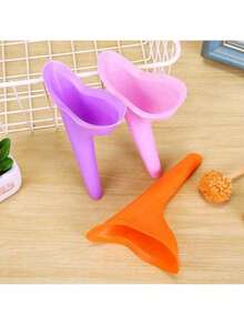 1PC Lightweight Portable Emergency Urinal For Women - Purple Stand-Up Pee Device For Outdoor Travel & Camping, Hygienic & Easy-To-Use Design, Portable Toilet For Camping Back To School - 粉色 - 查看 3