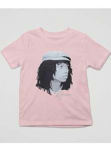 Basic T-Shirt With Djavan Print, New Model - Baby Pink - View 1