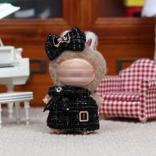 FOR Labubu Ceramic Figurine Outfit, Elegant Lady, Cute Doll Clothes, Doll Clothes Collection, Doll Outfit, Creative Doll Clothes - Black and White - View 4