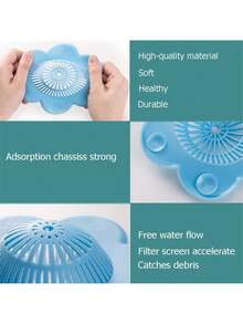 毛发收集器 硅胶毛发塞 淋浴排水盖 带吸盘 适用于浴室浴缸和厨房 4 个装 - 彩色 - 查看 4