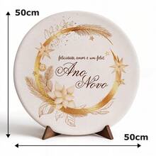 Decorative Panel And Cylinder Covers For Happy New Year Theme Parties With Elastic - 50x50 New Year Table Panel 246 - View 5