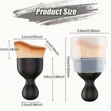 1pc Dual-Color Soft Bristle Car Interior Detail Brush, Ergonomic Handle, Air Vent Duster, Comfortable Grip, Easy To Clean And Maintain, Compact Soft Bristle Brush, Bedroom Seat Crevice Interior Duster, Car AC Vent Cleaning Brush - Multicolor - View 10