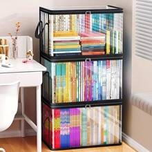2 Transparent Storage Boxes With 180° Flip Cover - Heavy-Duty Plastic Organizer Box, Suitable For Books, Clothes, Snacks, Office Documents - Large Capacity Multi-Functional, Home And Office Storage Basket, Book Storage, Visible Contents, Durable Structure - Multicolor - View 5