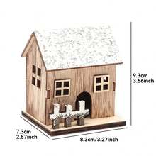 1pc Christmas LED Light Cottage, Warm Light Mini House Decoration, Holiday Home Decor, Winter Wonderland Display, Christmas Table Centerpiece, Suitable For Living Room, Bedroom, Party, Christmas Celebration (Batteries Not Included, Button Batteries Required) - Multicolor - View 11