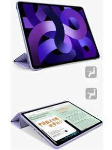 TenYide 带唤醒功能的三折 PC 保护壳，适用于 iPad/MatePad/Honor Pad/Tab 各种型号和尺寸，颜色可选 - 紫色 - 查看 3
