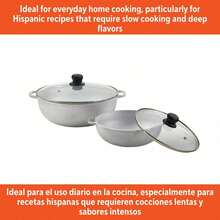 2.5/7.0qt Cast Aluminum Caldero 2pc Set With Glass Lid - 22/30cm - 預設 - 查看 9