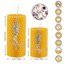 3 件精美 1.96 英寸直径薰衣草蜂蜡蜡烛 | 搭配紫水晶薰衣草香薰茶蜡、蜡烛礼品、派对蜡烛、仪式蜡烛，适用于节日装饰、家居装饰、圣诞节、母亲节、万圣节节日礼物